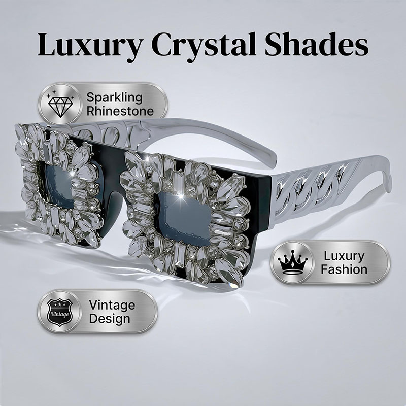 Abartılı Bling Rhinestone Kare - Sunglass Retainer Cord incelemesi ve fiyatı