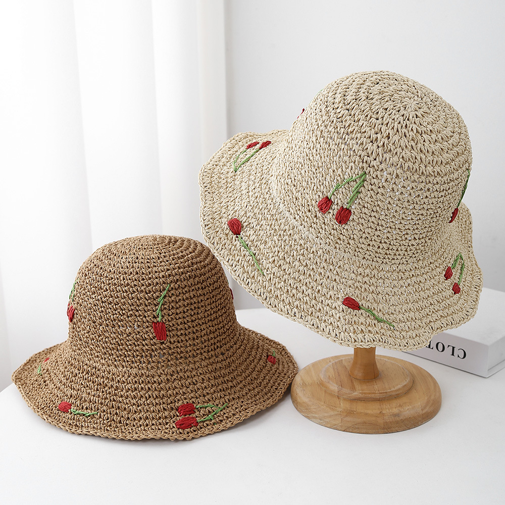 Yazlık şapkalar kadınlar için  - Bucket Hat Straw incelemesi ve fiyatı