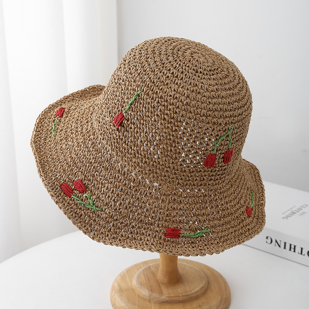 Yazlık şapkalar kadınlar için  - Bucket Hat Straw incelemesi ve fiyatı